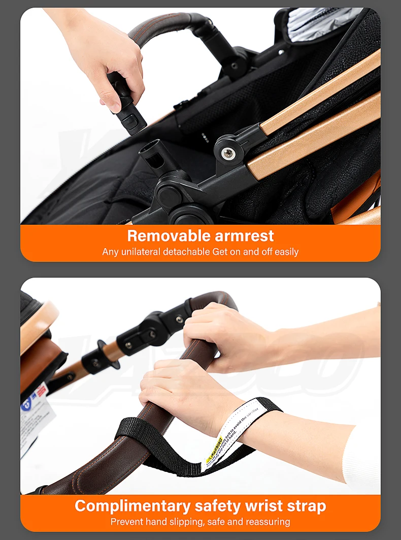 Top Grade All-in-one 3 IN 1 Portable Foldable Baby Travel Carriage Complete Set Containing EU Standard Approved Infant Safety Seat, Multifunctional Combination Design For All Daily Baby Travel Needs With Free Shipping