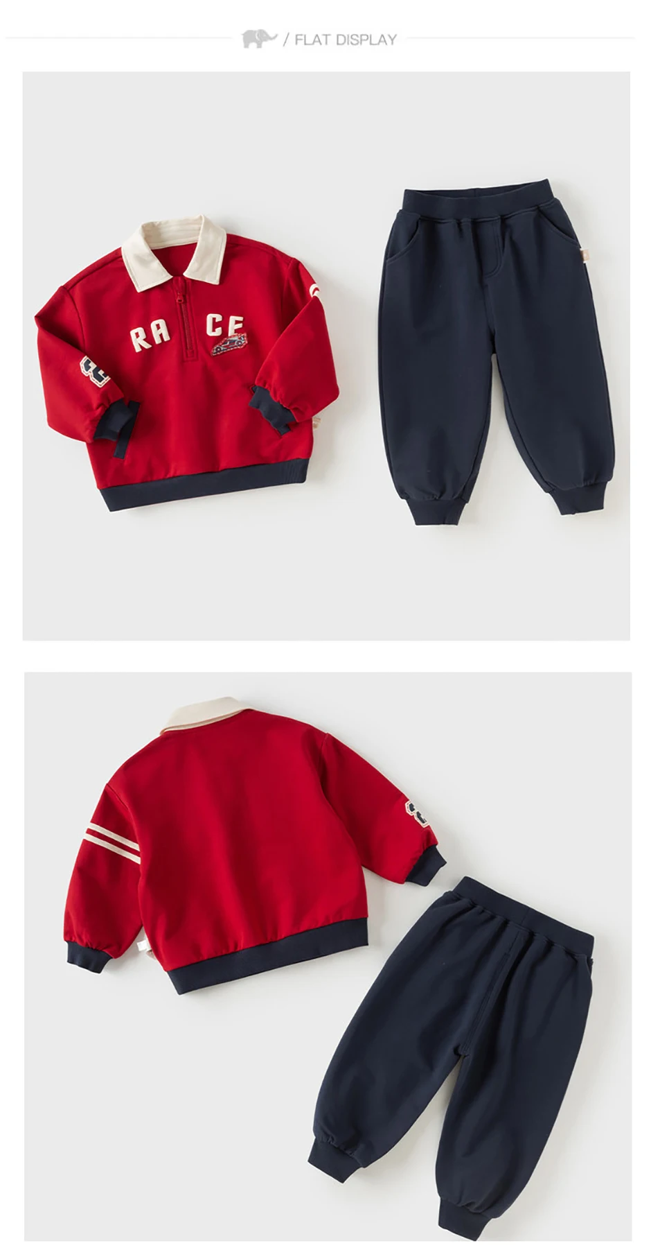 Dave Bella Set Children Top Pant Two Piece Suit Boy Autumn Fashion Spring Pullover Long Sleeve Sports Trousers Elastic DB3263093