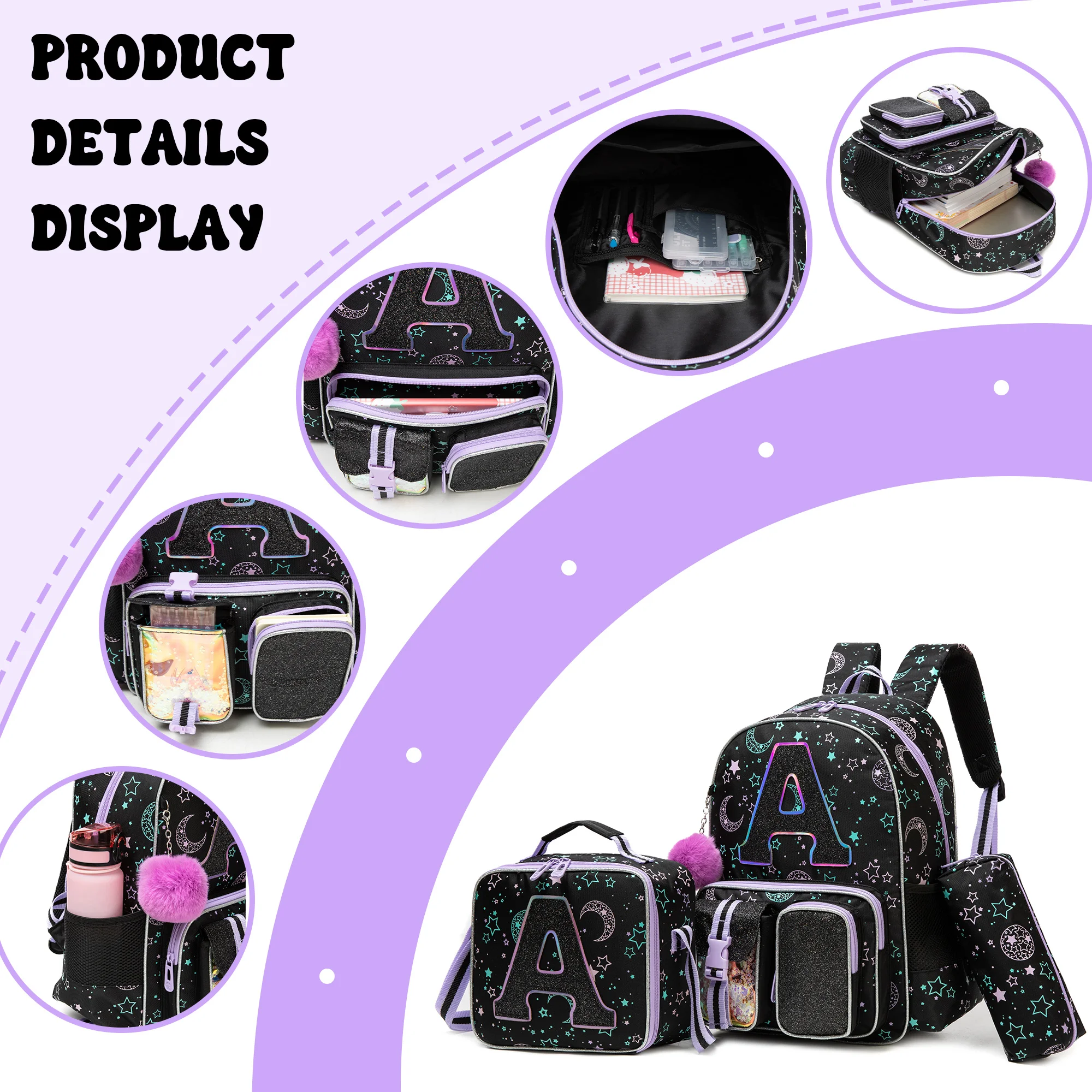 School Backpack for Boys Kids Backpack for Boys Primary School Daypack Elementary Students Kids Schoolbag with Lunch Bag