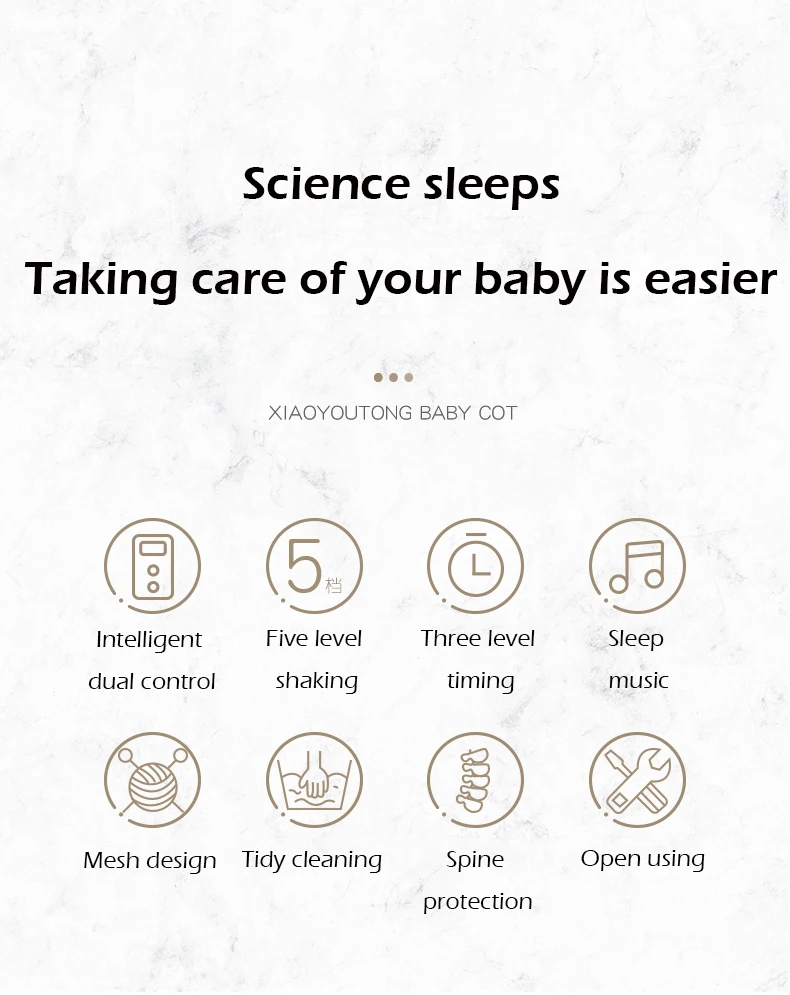 Baby Multifunctional Electric Cradle Rocking Bed Rocking Chair Newborn Smart Coax Baby Soothing Artifact Sleeping Basket