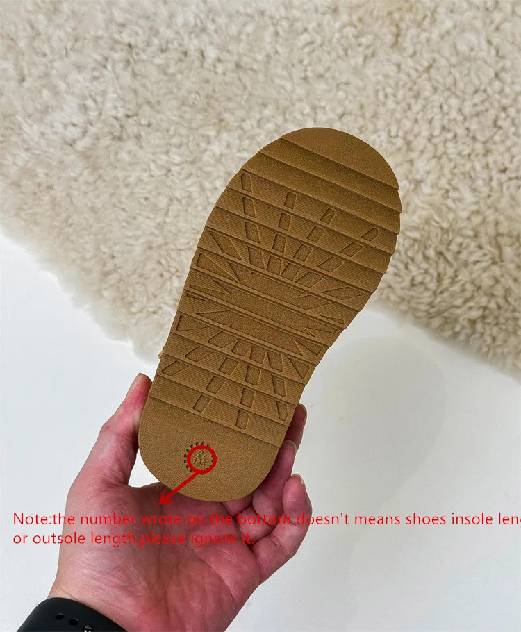 2025 Winter Children Snow Boots Genuine Leather Double Hook&Loop Warm Flush Kids Shoes Non-slip Fashion Girls Boys Boots