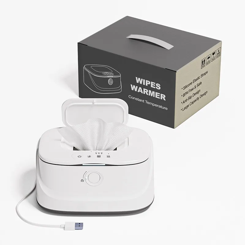 Baby Wipe Warmer with Night Light 3 Temperature Control Wipe Warmer and Baby Wet Wipes Dispenser Large Capacity Wipes Warmer