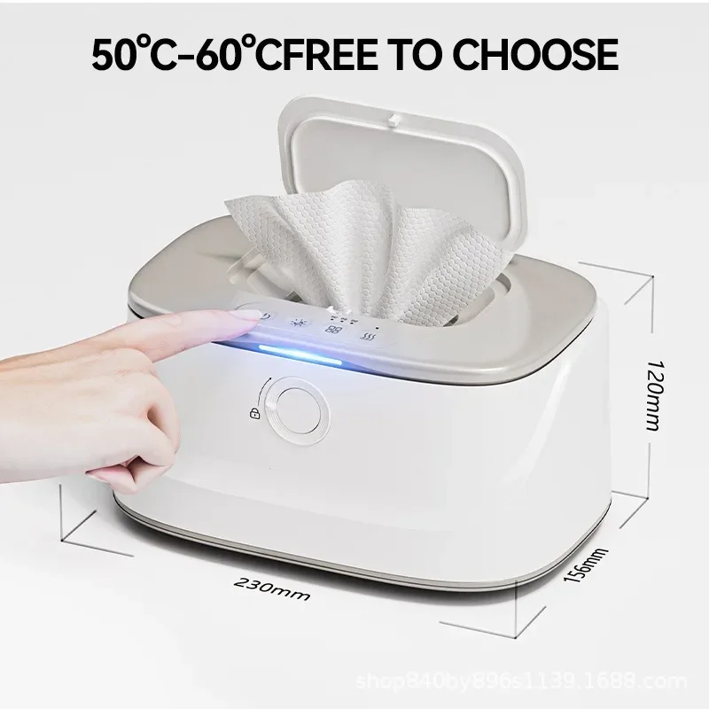 Baby Wipe Warmer with Night Light 3 Temperature Control Wipe Warmer and Baby Wet Wipes Dispenser Large Capacity Wipes Warmer