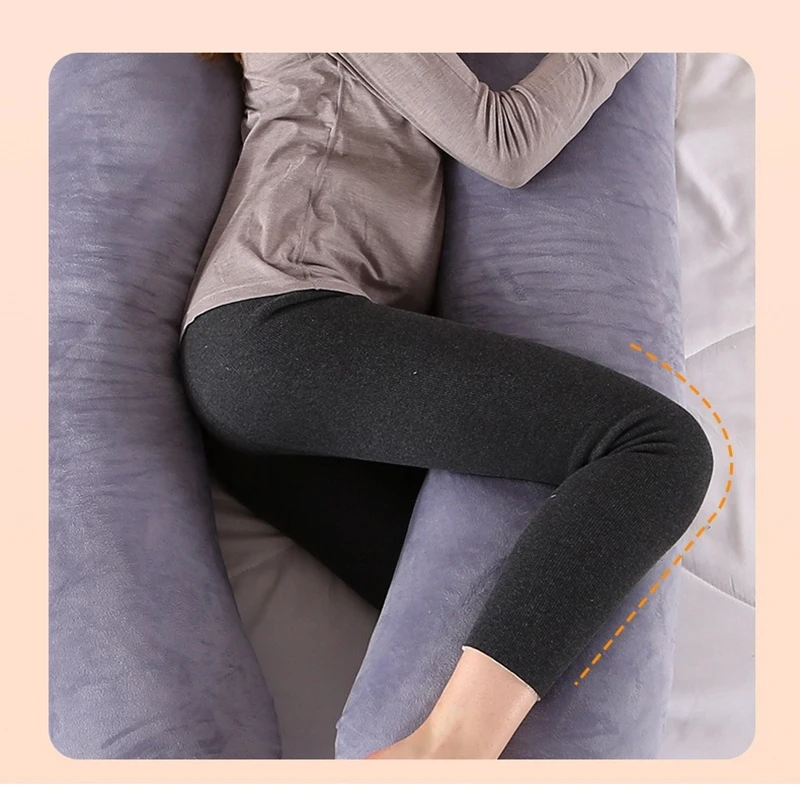 Pregnancy Pillow U Shaped Maternity Pillow with Removable Velvet Cover Full Body Pillow Support for Back HIPS Legs Belly