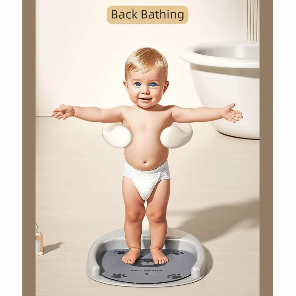 Non-Slip Baby Bath Stand Anti-Tip Free-Standing Baby Standing Shower Stand Safe Multifunctional Infant Bath Support