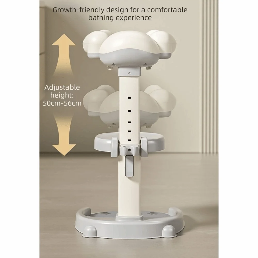 Non-Slip Baby Bath Stand Anti-Tip Free-Standing Baby Standing Shower Stand Safe Multifunctional Infant Bath Support
