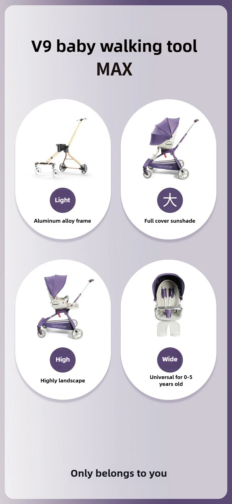 2025 New Baby Stroller A High-view, Lightweight Stroller That Can Be Sat on, Reclined, Pushed in Both Directions, and Folded.