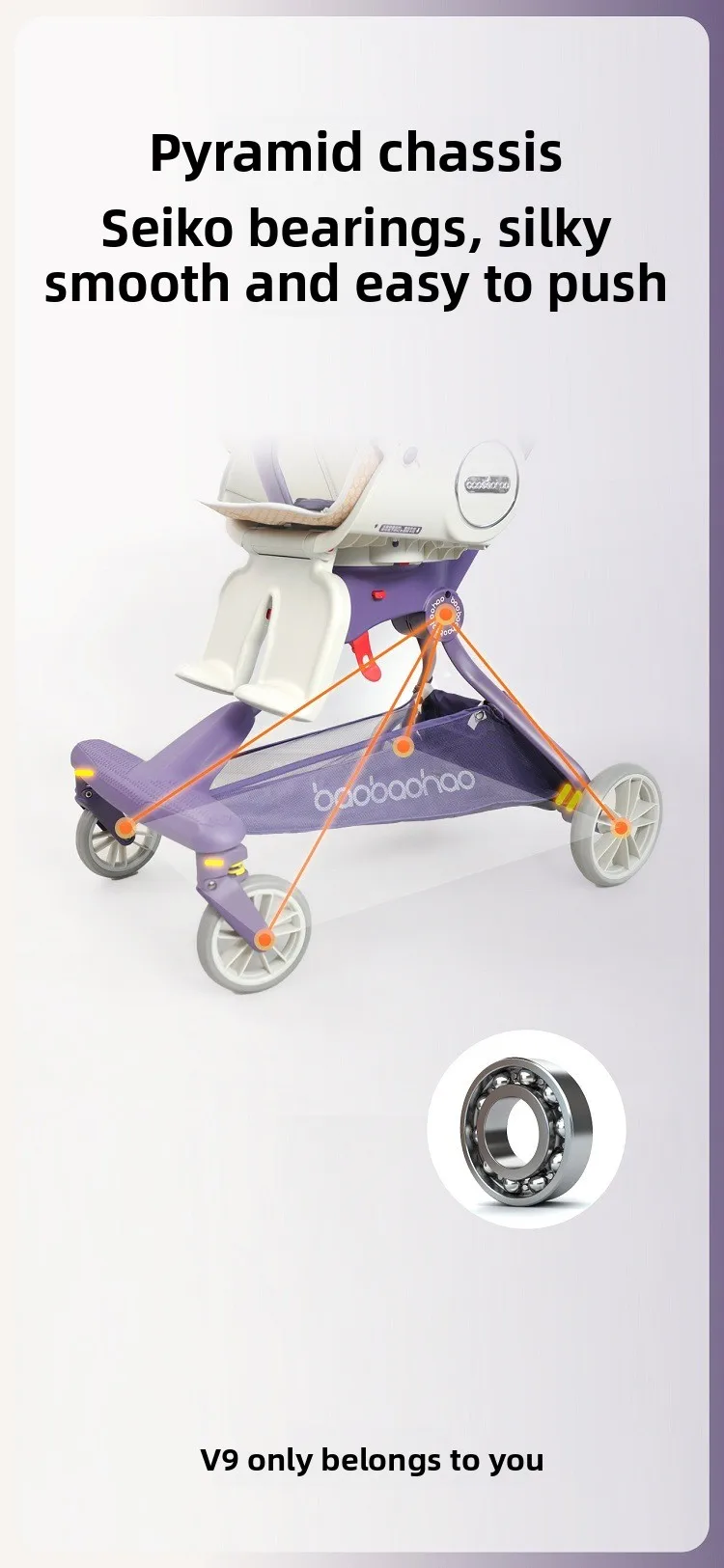 2025 New Baby Stroller A High-view, Lightweight Stroller That Can Be Sat on, Reclined, Pushed in Both Directions, and Folded.