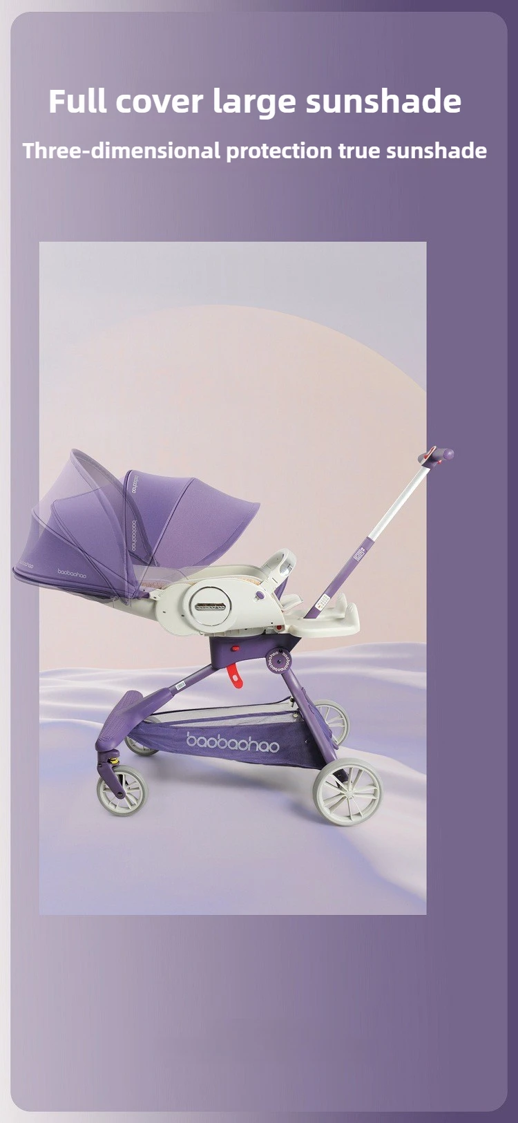 2025 New Baby Stroller A High-view, Lightweight Stroller That Can Be Sat on, Reclined, Pushed in Both Directions, and Folded.