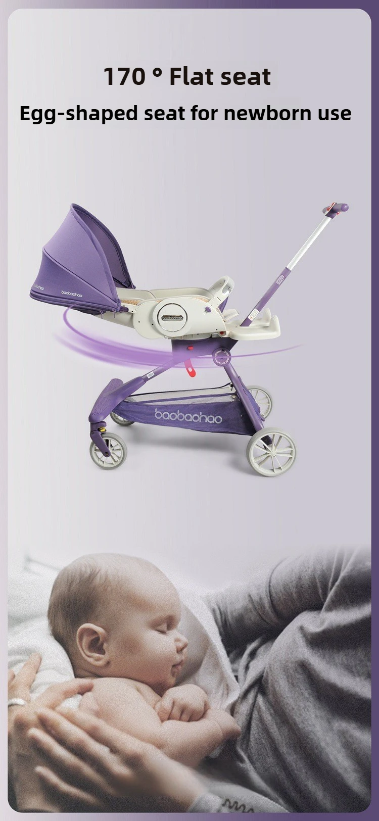 2025 New Baby Stroller A High-view, Lightweight Stroller That Can Be Sat on, Reclined, Pushed in Both Directions, and Folded.