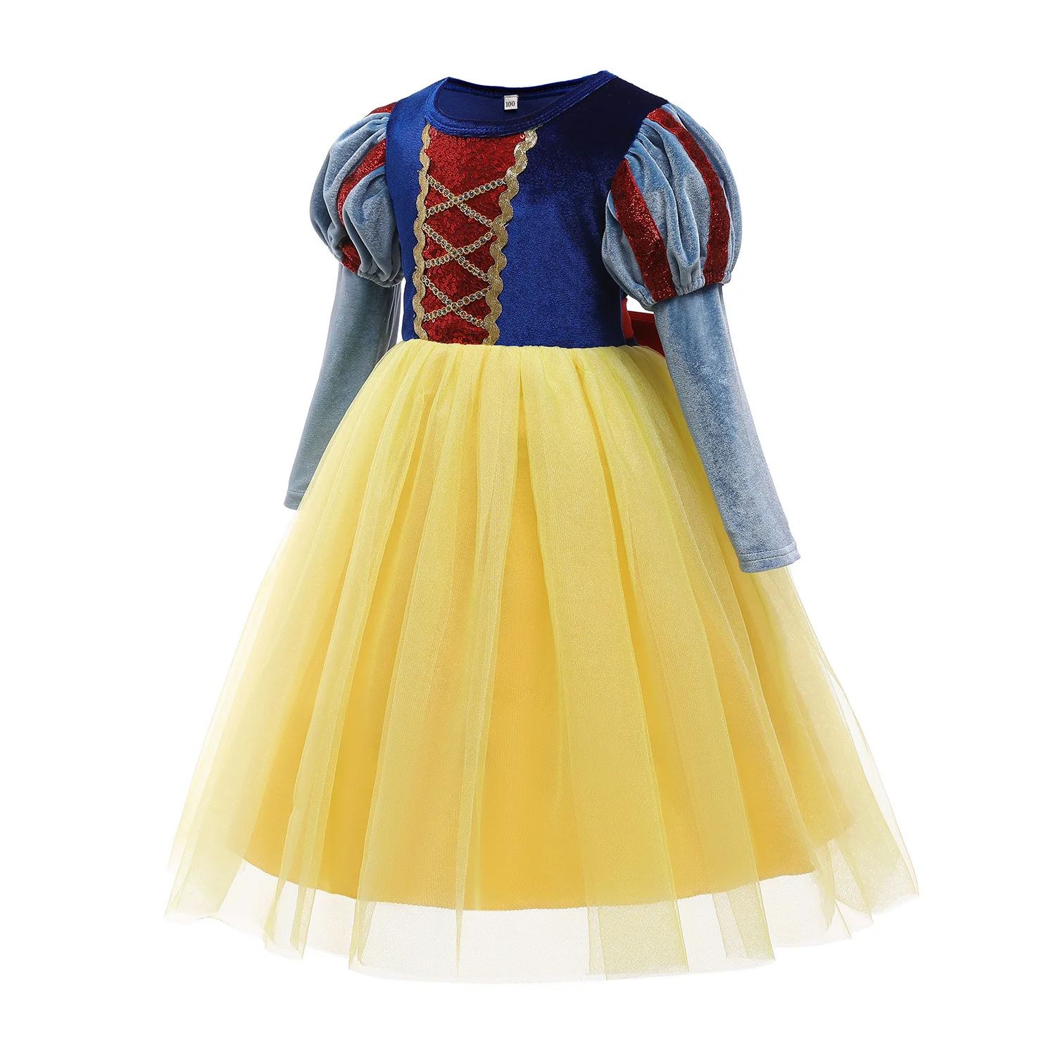 2026 Classic Fairy Tale Snow White Baby Dress Halloween Holiday Carnival Birthday Party Long Sleeves Clothing + Accessories Set