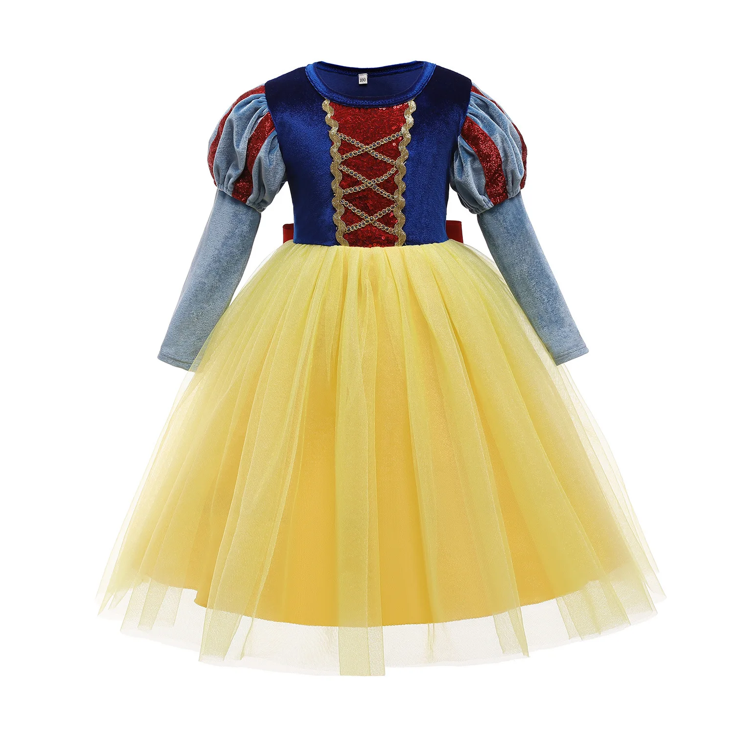 2026 Classic Fairy Tale Snow White Baby Dress Halloween Holiday Carnival Birthday Party Long Sleeves Clothing + Accessories Set