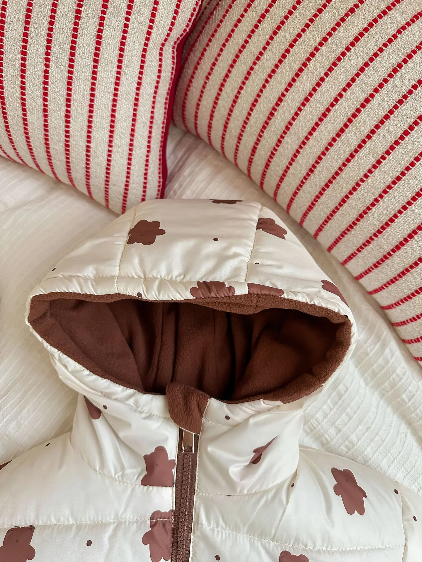 New Double-sided Down Cotton Jacket with Hooded Jacket for Children's Thickened Plush Children's Short Jacket