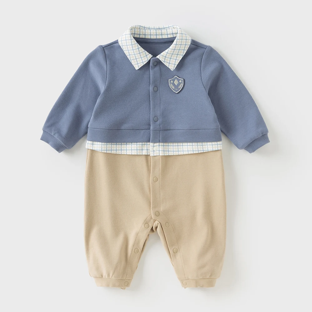 Dave Bella Baby Jumpsuit Boys Autumn Spring Romper Gentle Long Sleeve Cotton 3-24 Monthes Newborn Creeper DB3252999