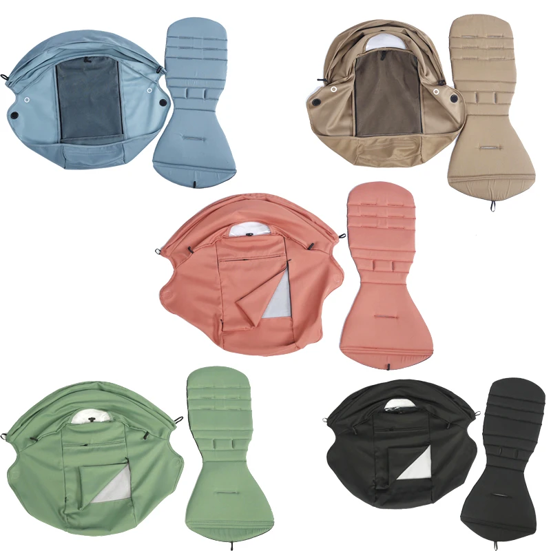 175° 2pcs/Set Sunshade&Cushion Thickening Breathable Canopy UPF50+ Cotton Mattress Yoyo/Yoyo2/Yoya Stroller Replacement Parts