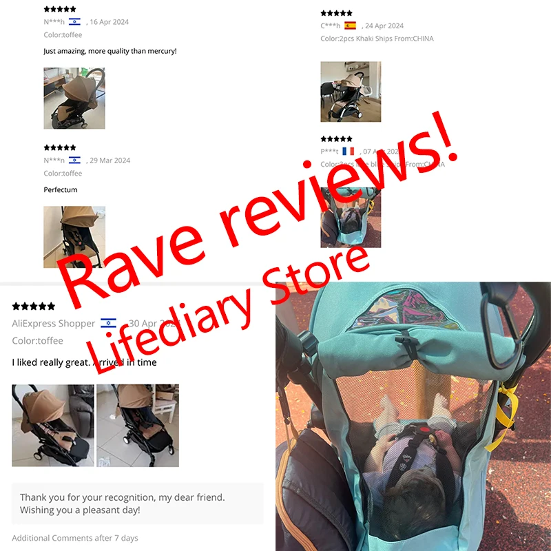 175° 2pcs/Set Sunshade&Cushion Thickening Breathable Canopy UPF50+ Cotton Mattress Yoyo/Yoyo2/Yoya Stroller Replacement Parts