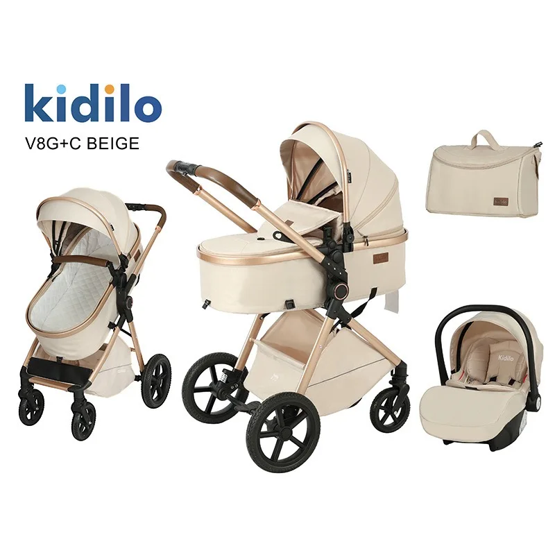 2026 Newest Baby Stroller 3 in 1 With Best Travel System ,high view lightweight stroller for 0-36 months,limit free send mamabag