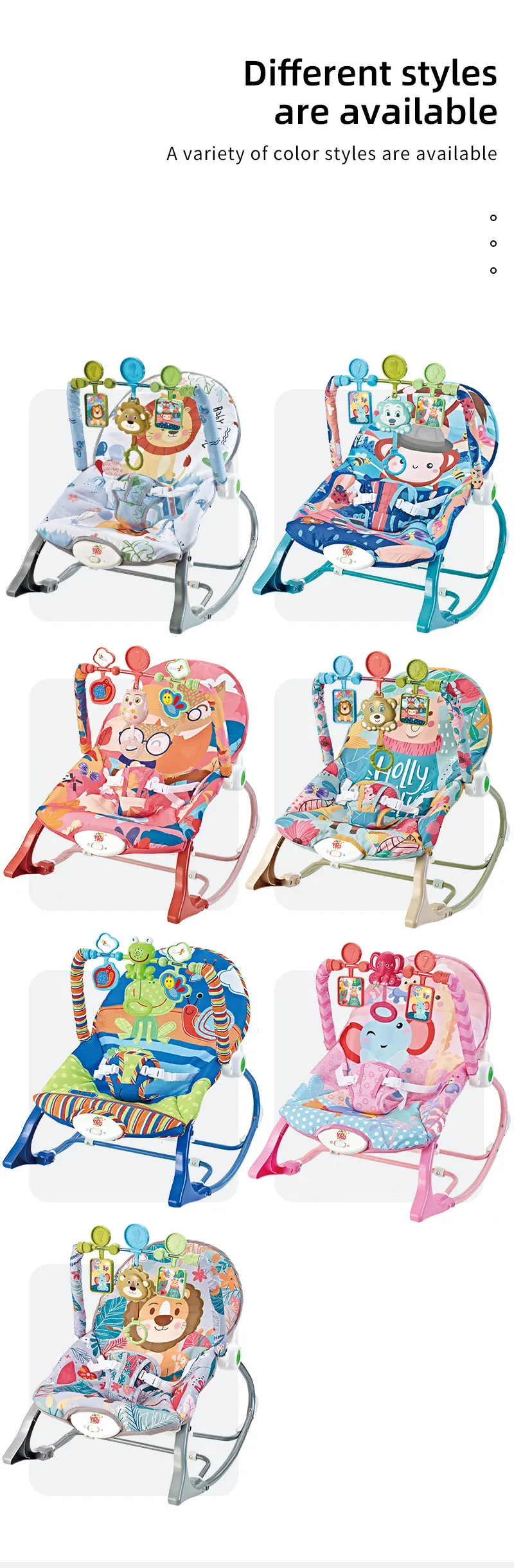 Baby Electric Rocking Chair Cradle Multifunctional Toys with Music Vibration Newborn Cradle Bed Sleep Shaker Fit 0-2 Years Old
