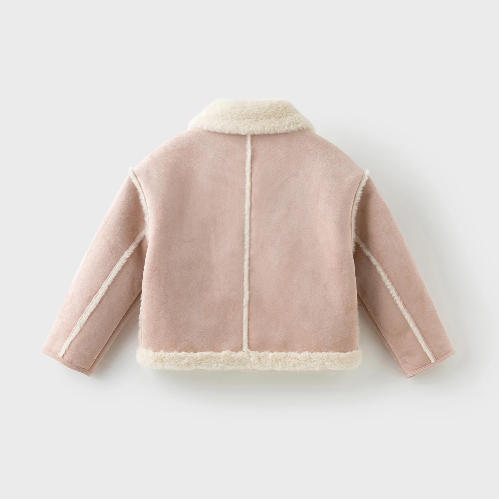 Dave Bella Girls Velvet Jacket Autumn Winter Children Thick Warm Overcoat Long Sleeves Fashion Outerwear Kids Clothing DK4253958