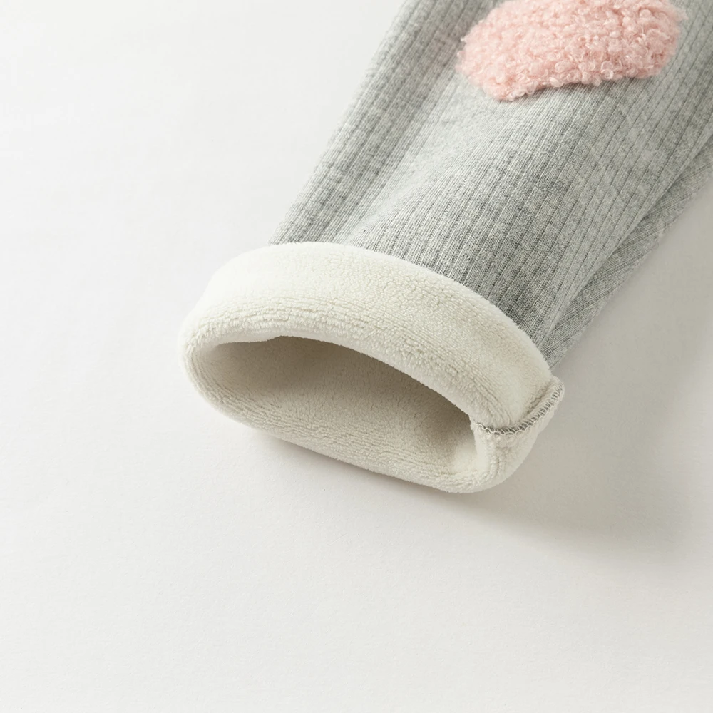 Dave Bella Baby Girls Leggings Winter Children Fashion Warm Trousers Love Pattern Elastic Pants Outdoor Girl Clothing DB4254128