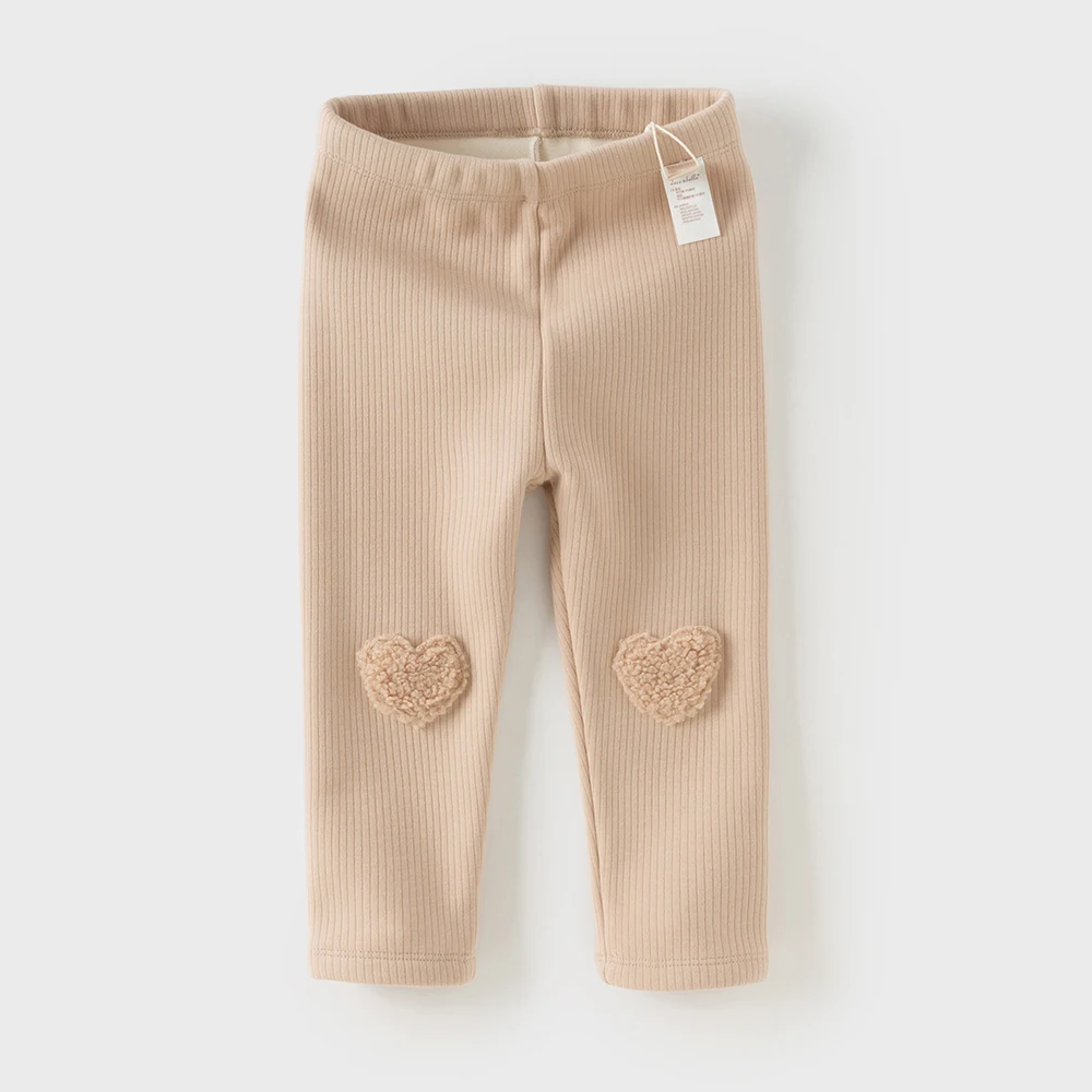 Dave Bella Baby Girls Leggings Winter Children Fashion Warm Trousers Love Pattern Elastic Pants Outdoor Girl Clothing DB4254128