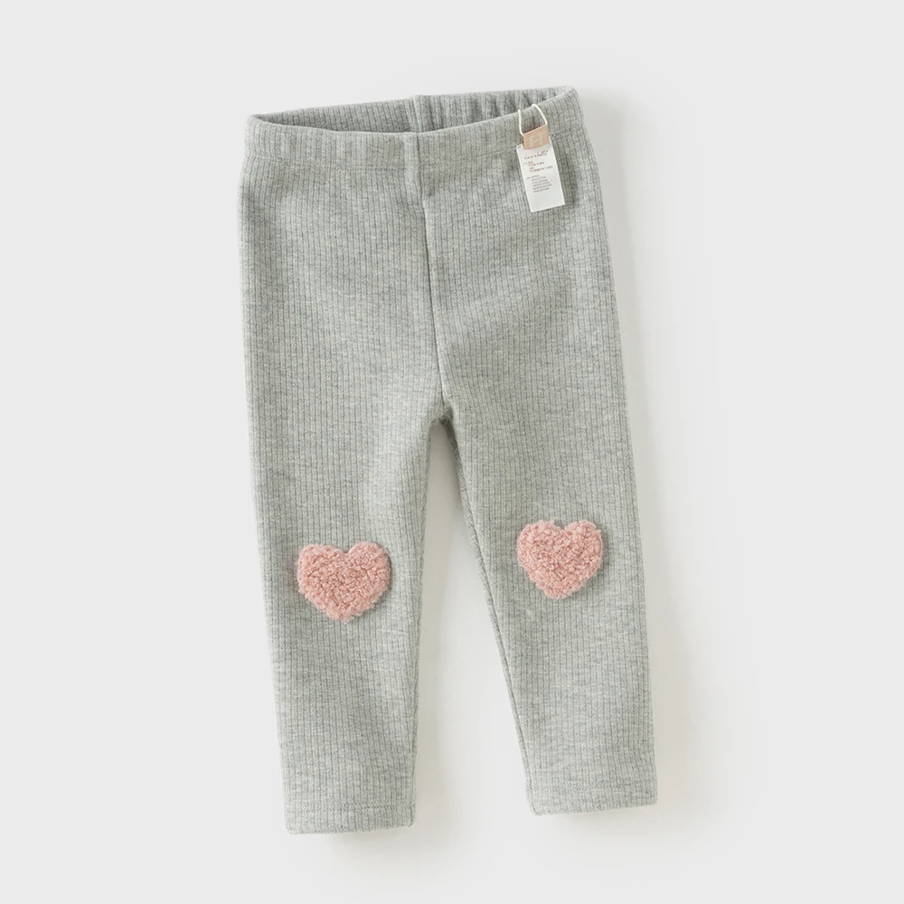 Dave Bella Baby Girls Leggings Winter Children Fashion Warm Trousers Love Pattern Elastic Pants Outdoor Girl Clothing DB4254128