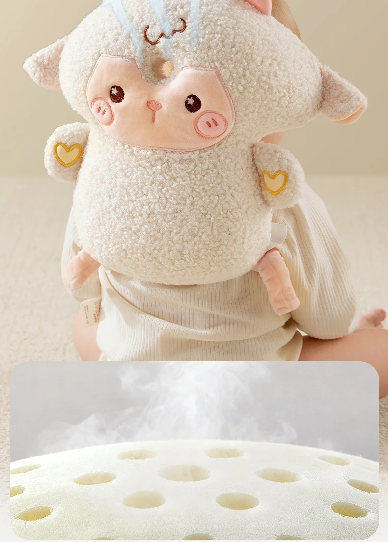 AIBEDILA Triple-sided Fall Baby Head Protector Pillow Cute Animals Anti-Fall Pillow for Crawling Walking Toddler Back Safety Pad