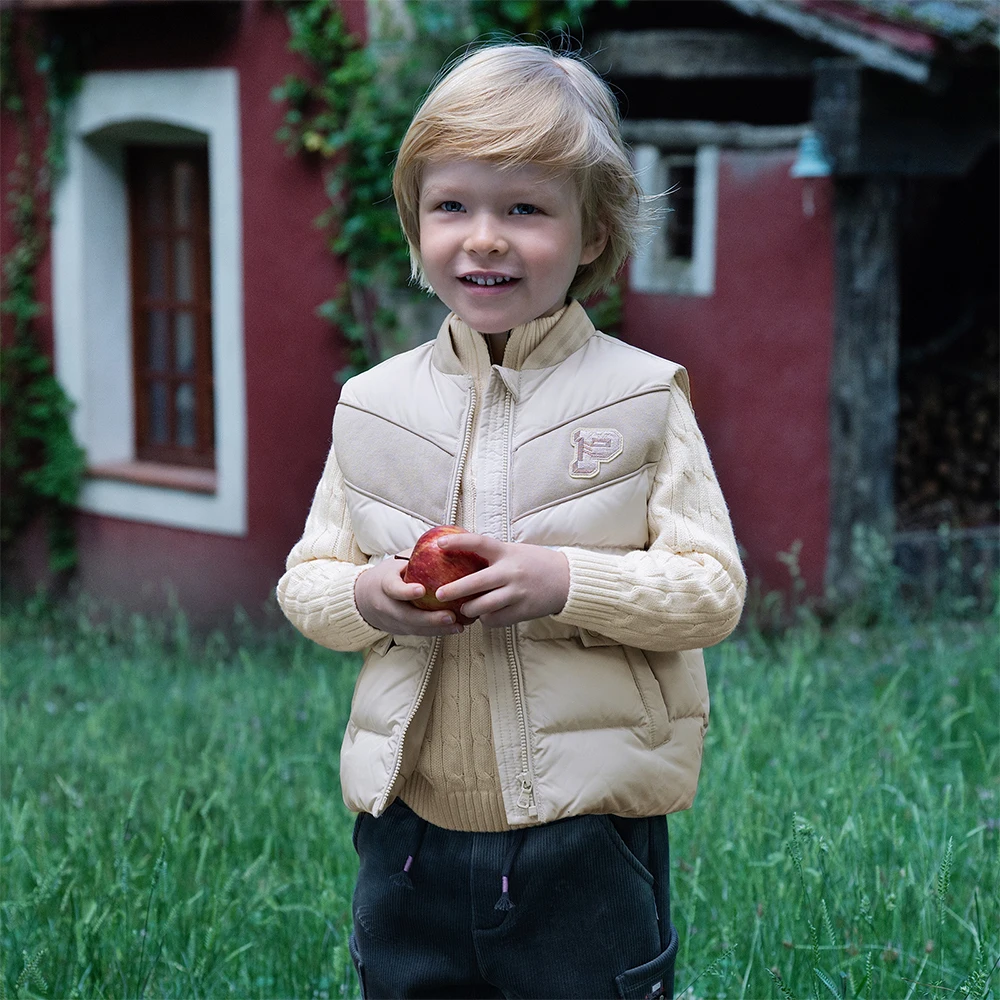 Dave Bella Boys Down Parka Vest Jacket Children Winter Warm Down Coats Waterproof Outwear Outdoor Clothes DB4253673