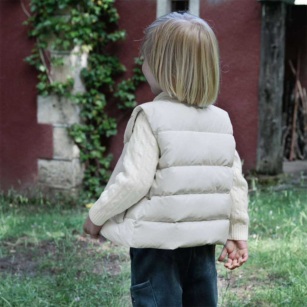 Dave Bella Boys Down Parka Vest Jacket Children Winter Warm Down Coats Waterproof Outwear Outdoor Clothes DB4253673