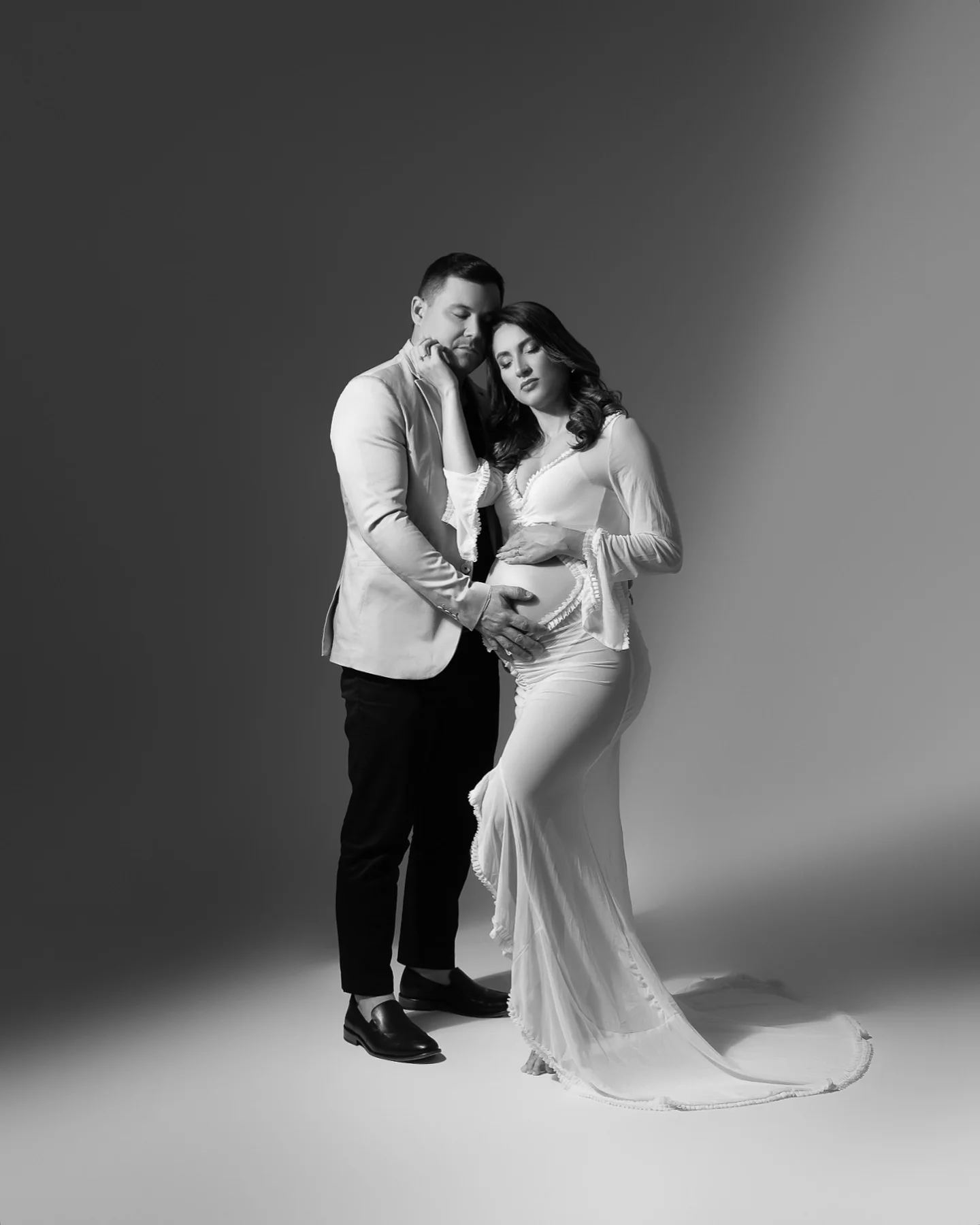 Sexy Women's Dress For Pregnant Photo Section Out Tulle Long Sleeve Belly Gowns Pregnancy Dresses Photography Maternity Dress
