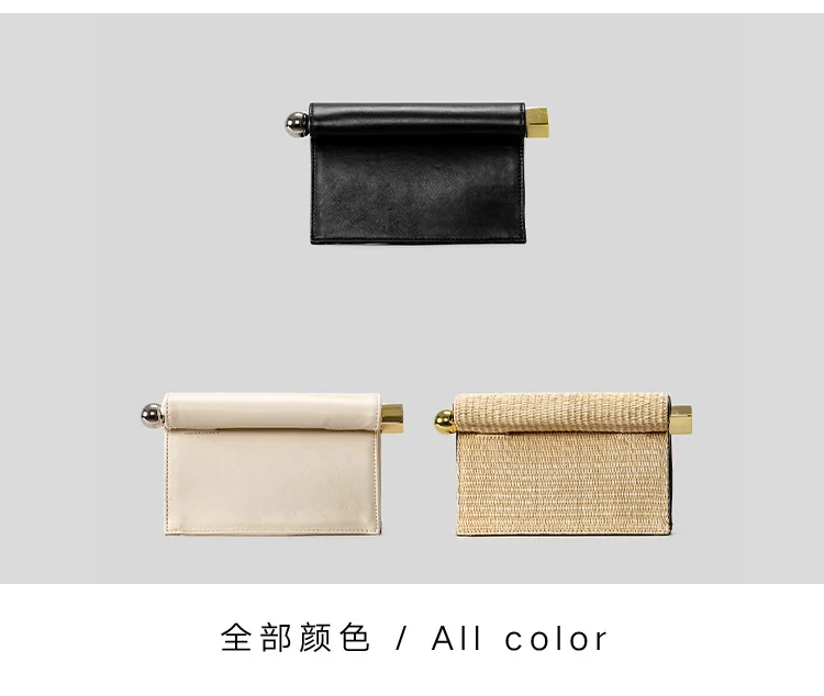 Fashion Roll Edge Foldable Clutch Bag 2026 New Large Metallic Silver Evening Party Ladies Shoulder Handbag