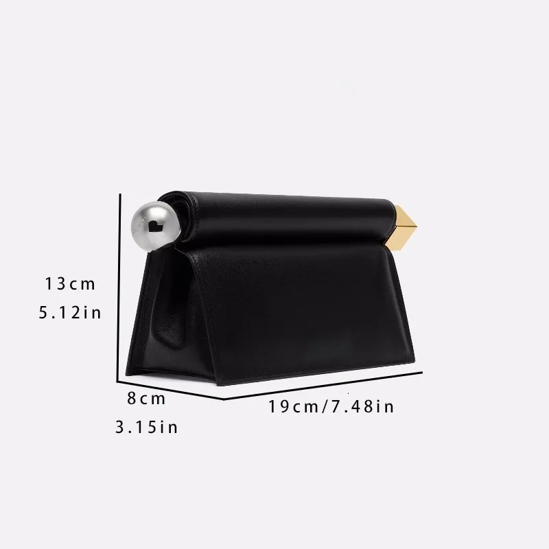 Fashion Roll Edge Foldable Clutch Bag 2026 New Large Metallic Silver Evening Party Ladies Shoulder Handbag