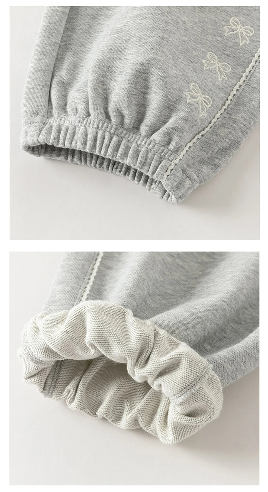 Dave Bella Children Autumn Knitted Pants Girls Spring Elastic Waist Embroidery Trousers Casual Sports Jogger Trousers DK3262885