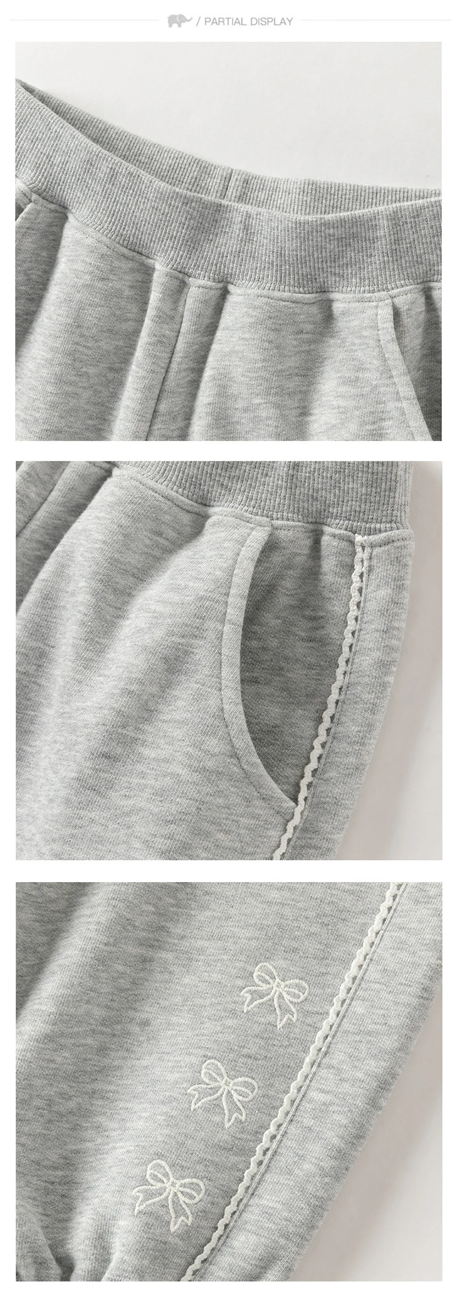 Dave Bella Children Autumn Knitted Pants Girls Spring Elastic Waist Embroidery Trousers Casual Sports Jogger Trousers DK3262885