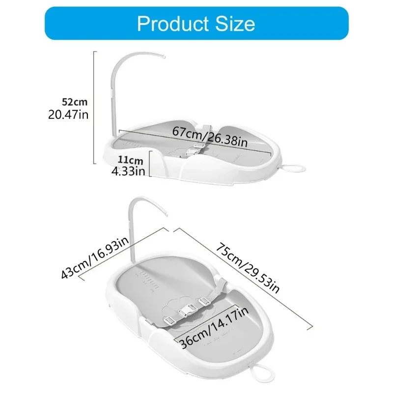 Waterproof Baby Changing Pad - Contoured Wipe-Clean Surface with Non-Slip Backing, Fits All Nursery Changing Tables