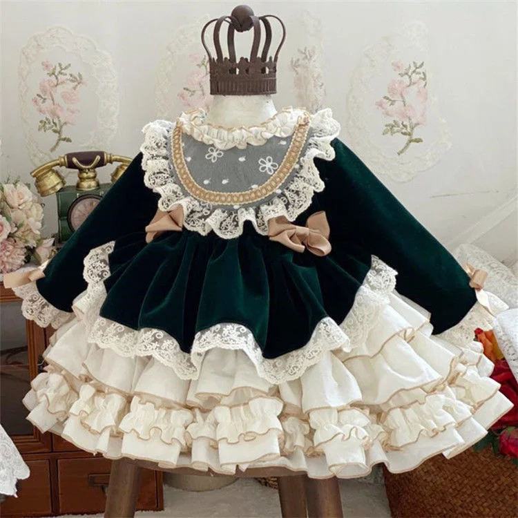 Lolita princess dress for girls Baby Birthday Dress Gorgeous and adorable girls' beauty pageant dresses Wedding flower girl dres