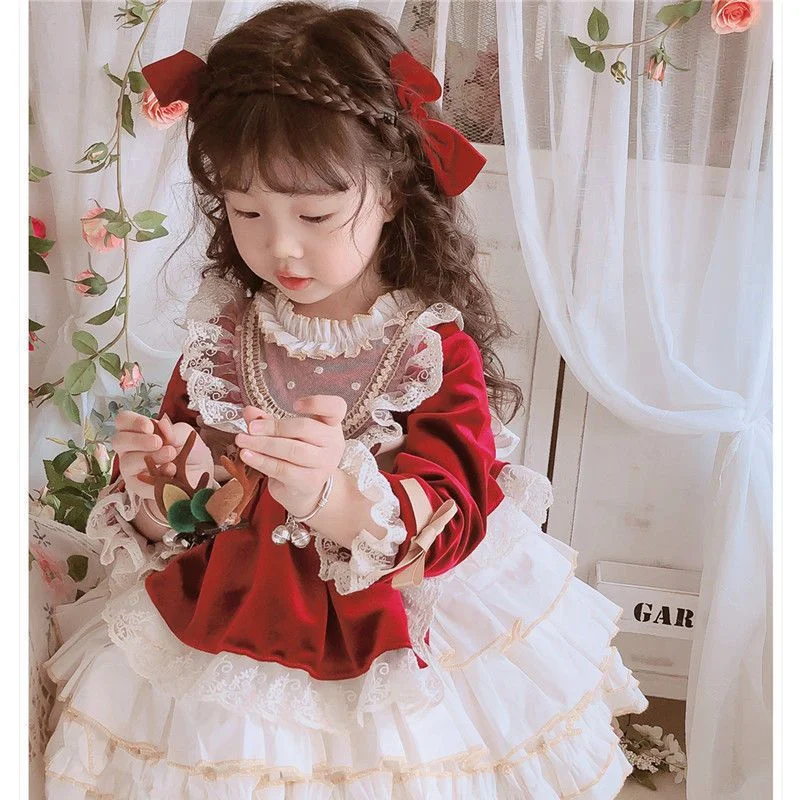 Lolita princess dress for girls Baby Birthday Dress Gorgeous and adorable girls' beauty pageant dresses Wedding flower girl dres