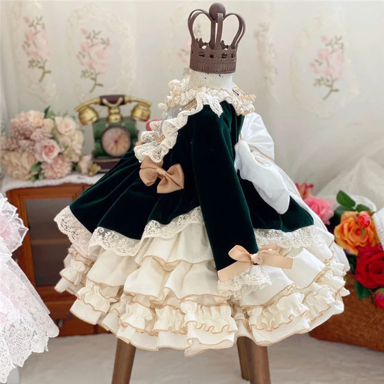 Lolita princess dress for girls Baby Birthday Dress Gorgeous and adorable girls' beauty pageant dresses Wedding flower girl dres
