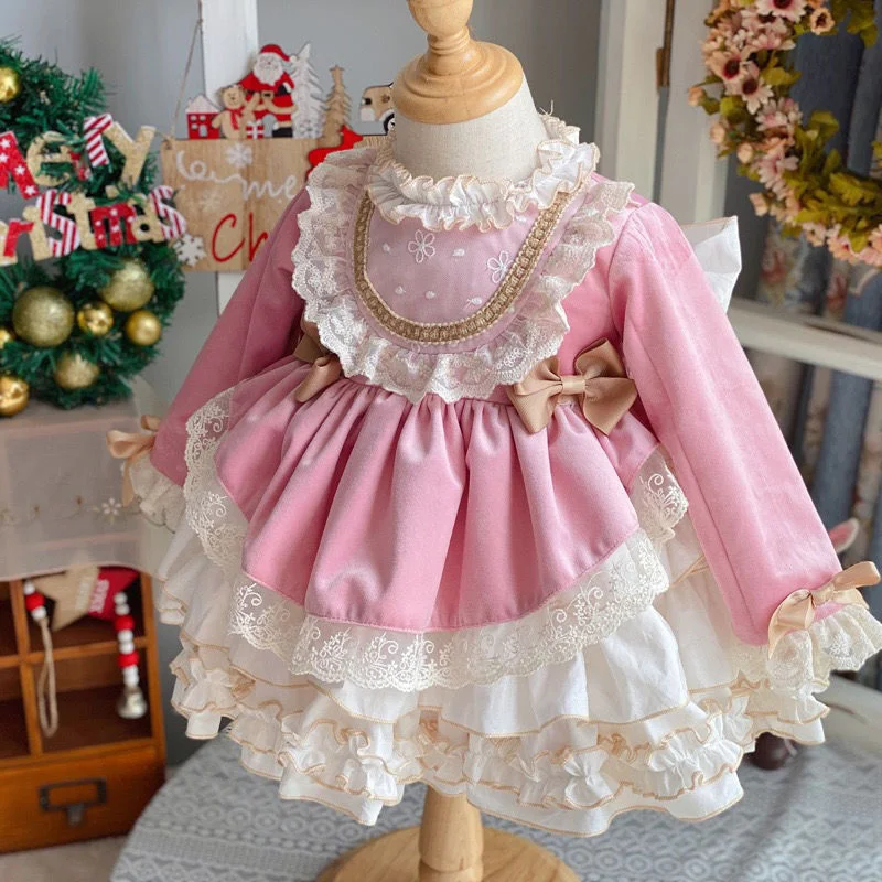 Lolita princess dress for girls Baby Birthday Dress Gorgeous and adorable girls' beauty pageant dresses Wedding flower girl dres