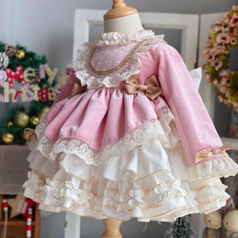 Lolita princess dress for girls Baby Birthday Dress Gorgeous and adorable girls' beauty pageant dresses Wedding flower girl dres