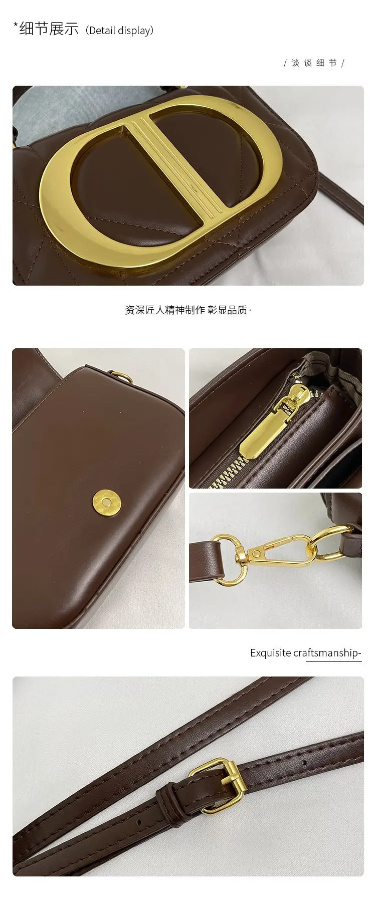 Sophisticated Diaper Bag Women's Leather Crossbody Bag Luxury Vintage Tote Minimalist Designer Large Capacity Elegant