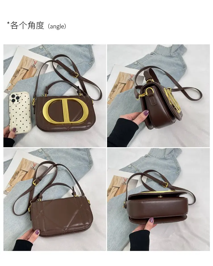 Sophisticated Diaper Bag Women's Leather Crossbody Bag Luxury Vintage Tote Minimalist Designer Large Capacity Elegant