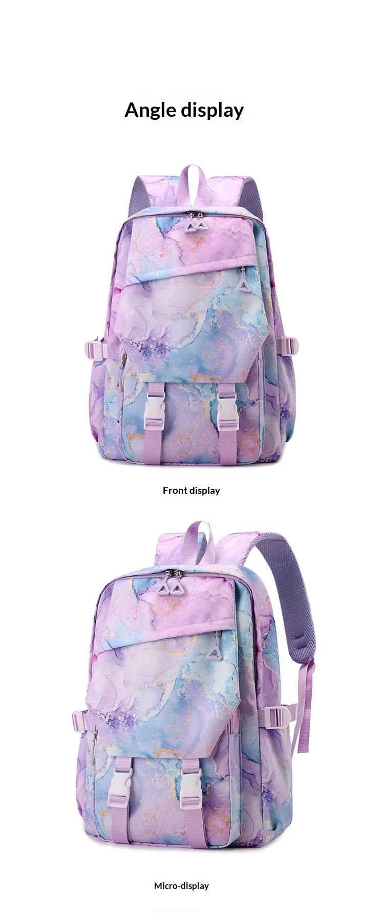Spy×Family Anya Forger Anime Print Student Backpack Lunch Bag Pencil Case Set for Girls School Daypack