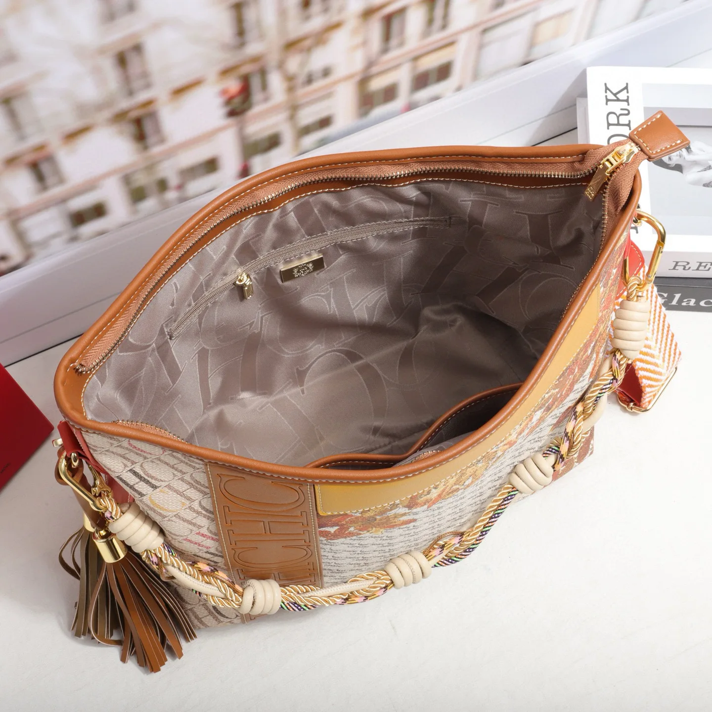 Women Shoulder Bag Premium Quality Multi Purpose Hand Carry Crossbody Bag Fashion Alphabet Print for Work and Casual