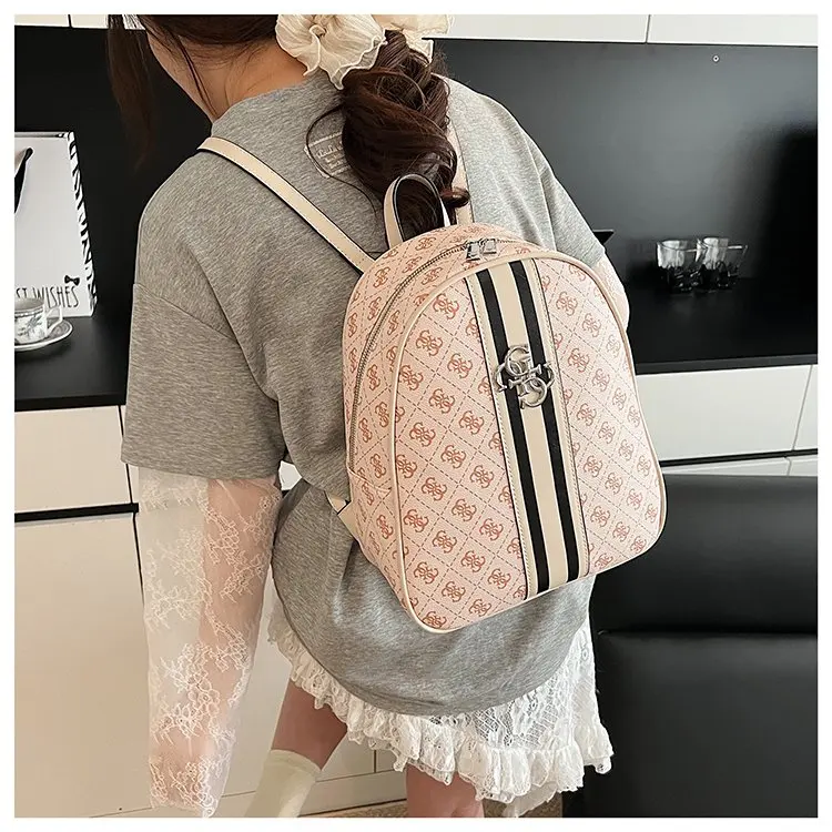 Luxury large capacity outdoor travel handbag, modern trendy women's backpack, classic design zipper shoulder bag