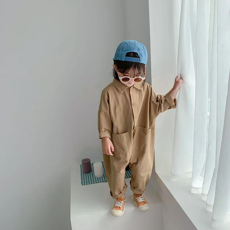 2026 Spring Autumn Toddler Kids Girls One Pieces Overalls  Brief Style Cool Girls Cargo Pants Outfits
