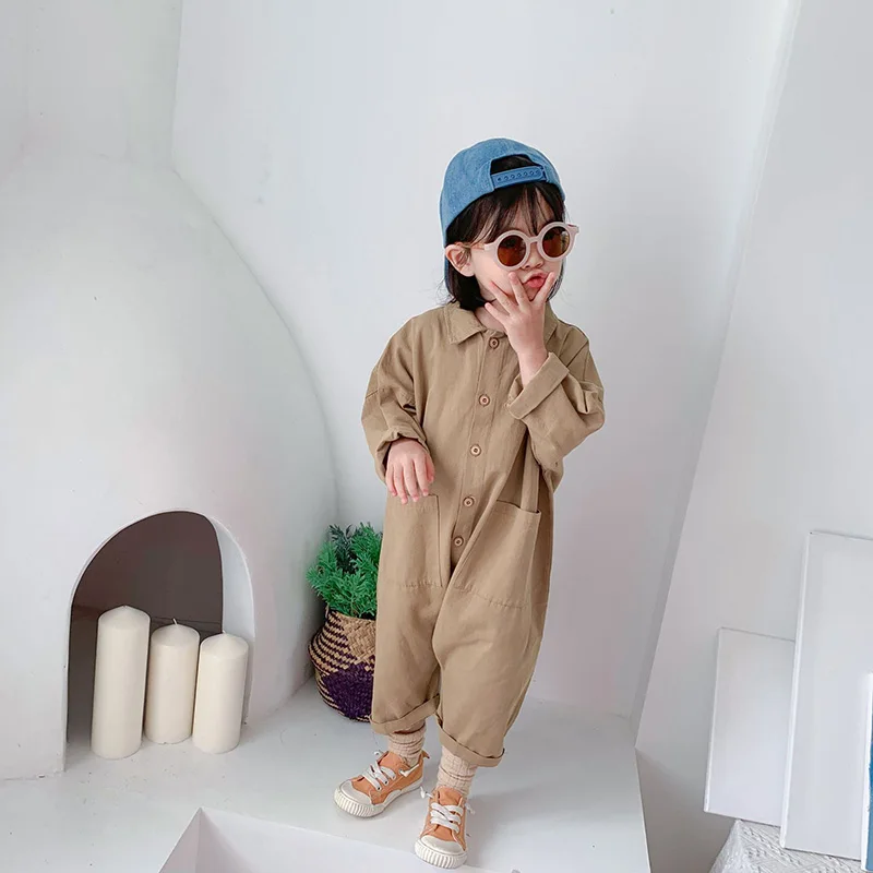 2026 Spring Autumn Toddler Kids Girls One Pieces Overalls  Brief Style Cool Girls Cargo Pants Outfits