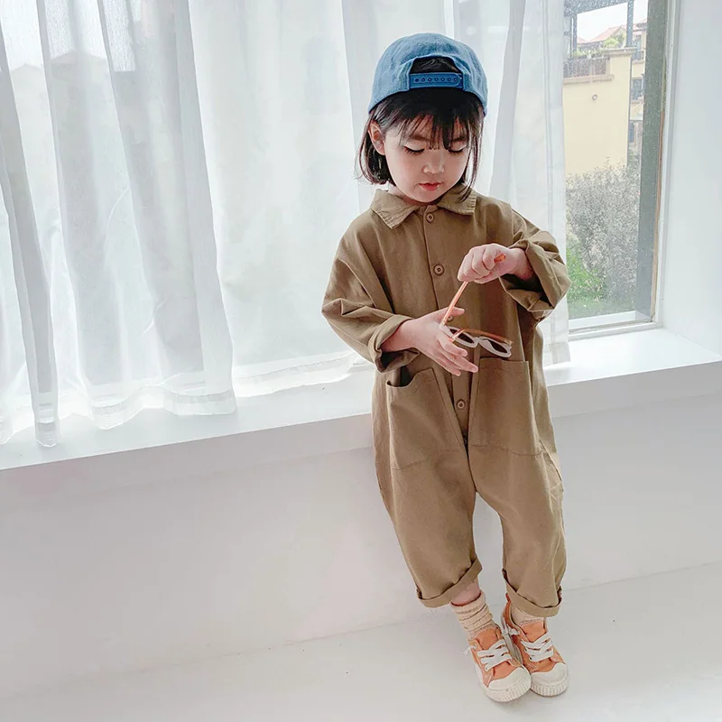 2026 Spring Autumn Toddler Kids Girls One Pieces Overalls  Brief Style Cool Girls Cargo Pants Outfits