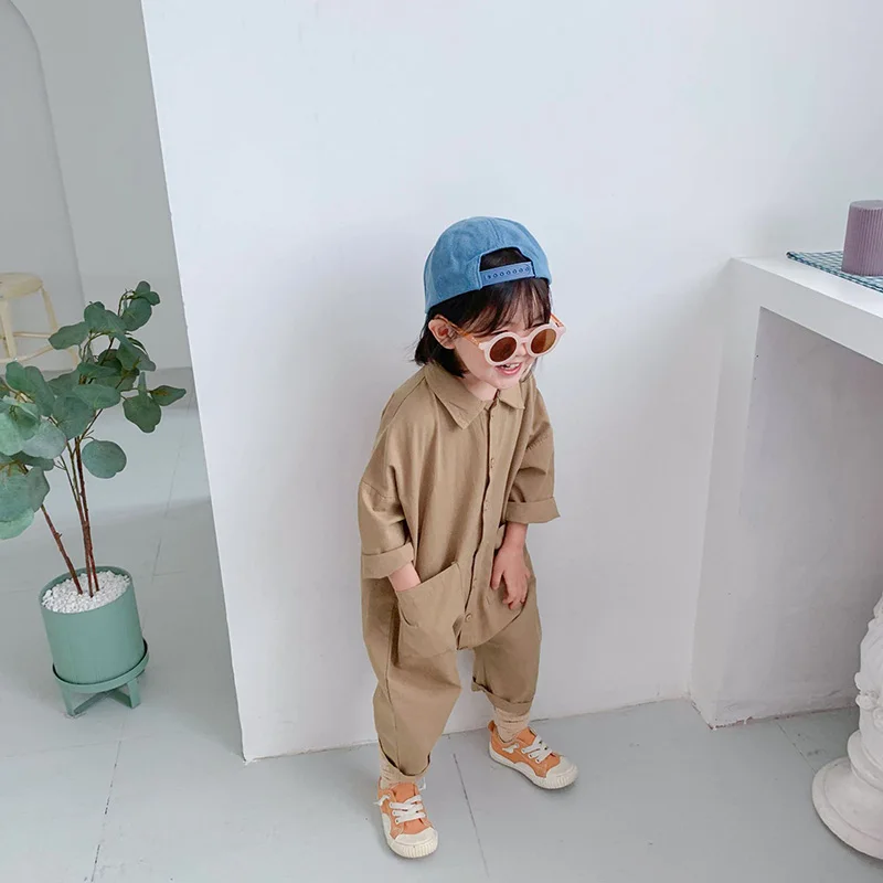2026 Spring Autumn Toddler Kids Girls One Pieces Overalls  Brief Style Cool Girls Cargo Pants Outfits
