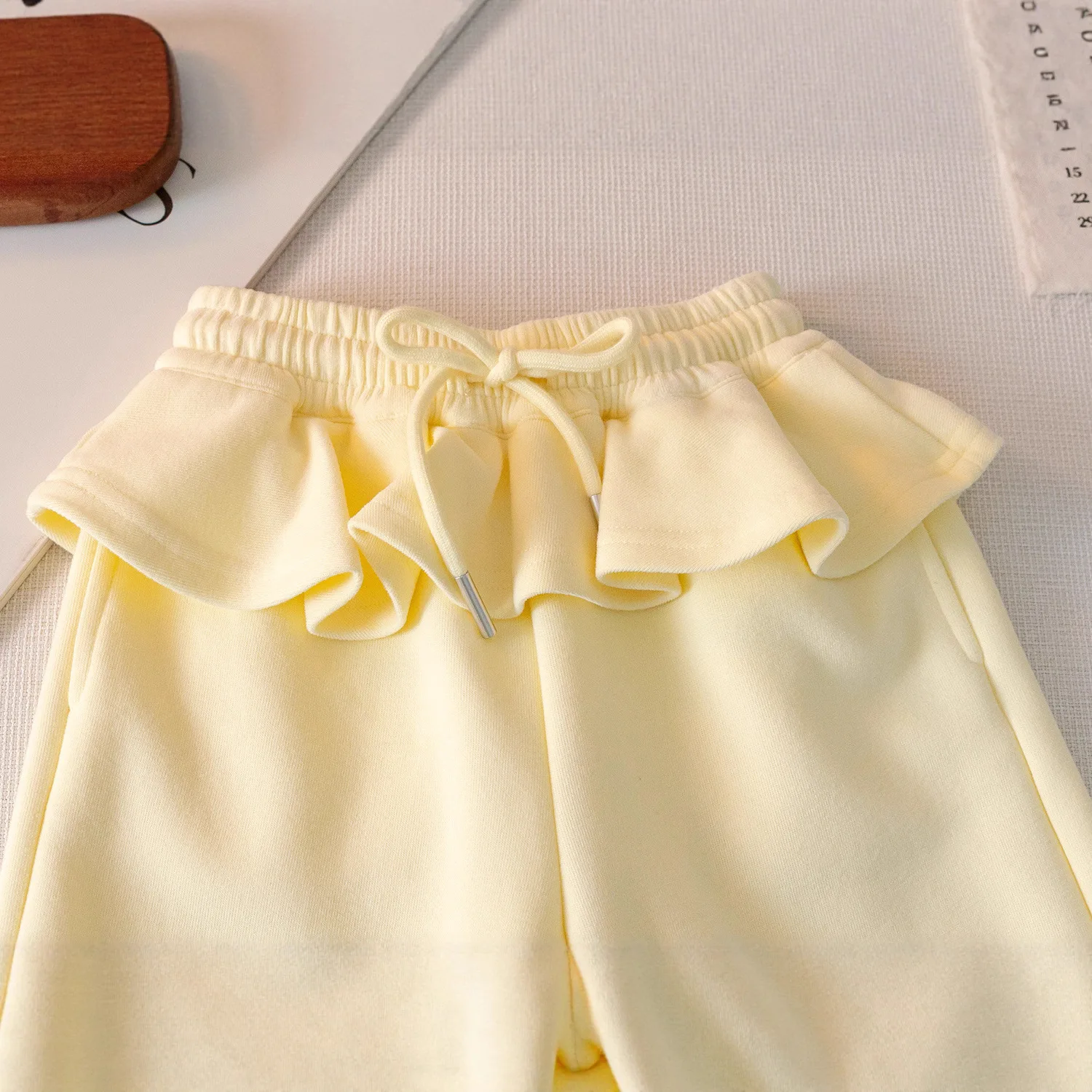 Hoodie Sweatpants Two-piece Set Grils Children Spring Autumn New Korean Loose Casual Sporty Long Sleeves Solid